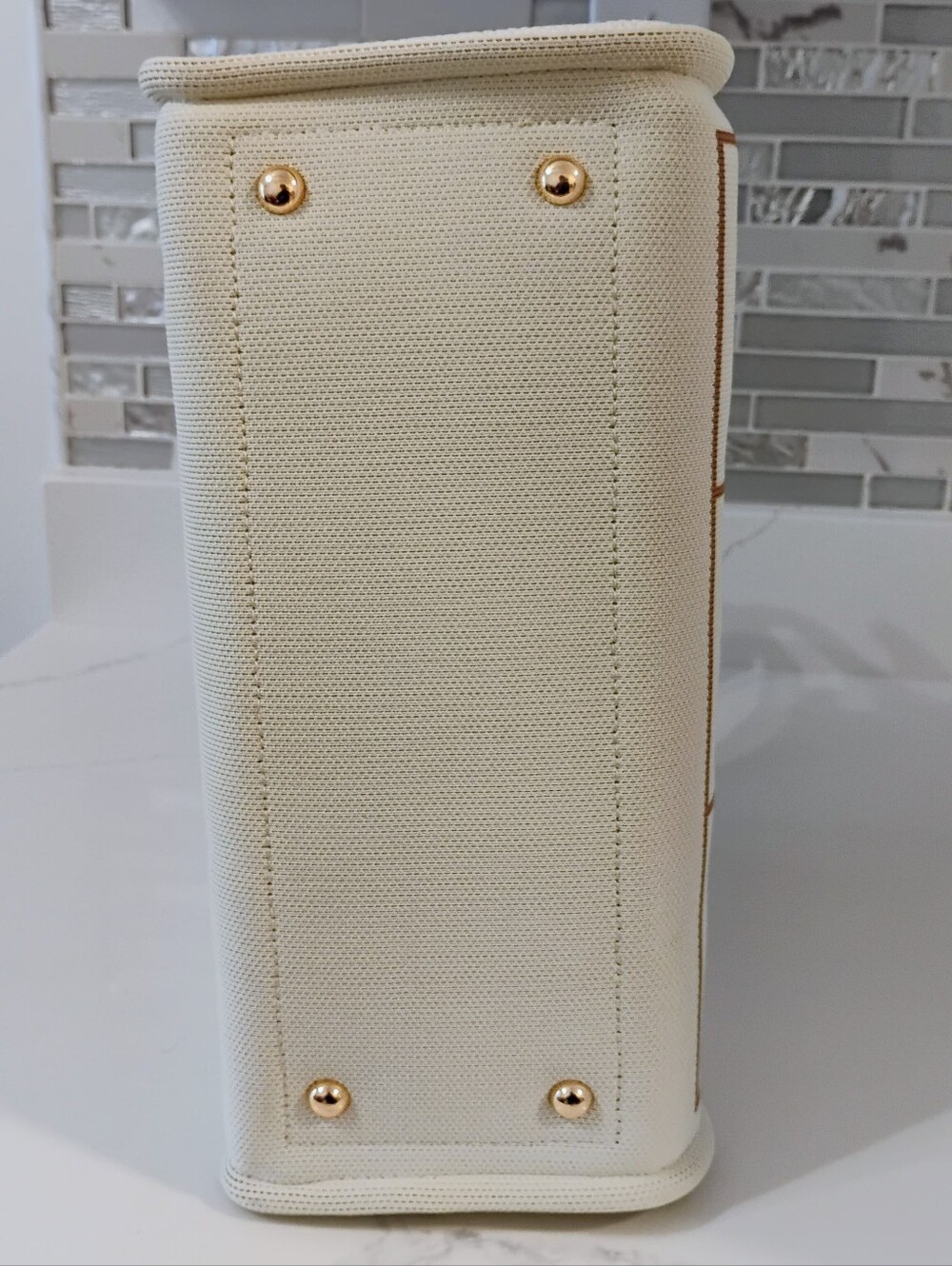 NWT 2fer Nanette Lepore Canvas Tote Bag & Bag Charm w/GHW - Picture 8 of 14